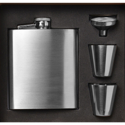 COFFRET FLASQUE INOX AVEC 2...